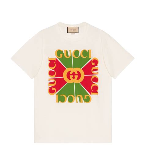 gucci logo white shirt|vintage Gucci logo t shirt.